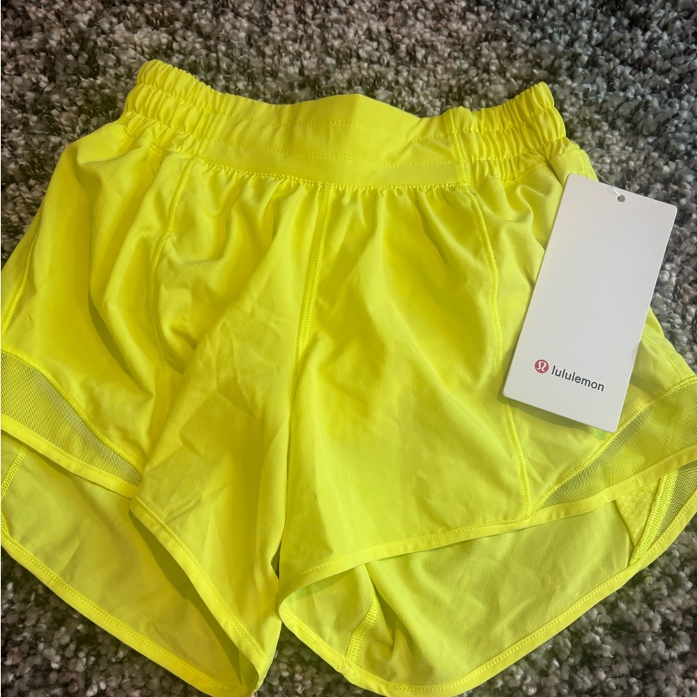 lululemon athletica Neon Yellow Athletic Shorts